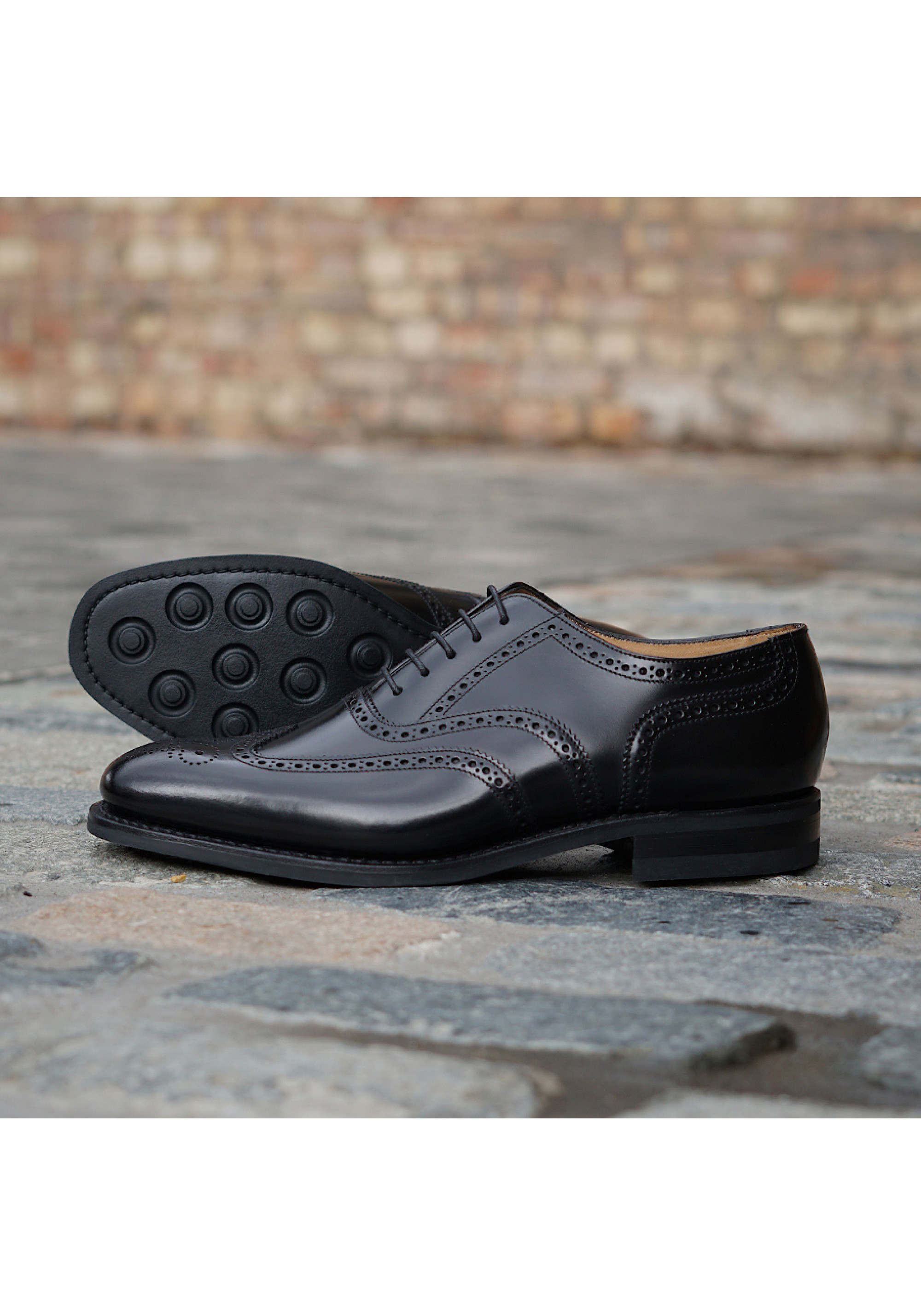 Pantofi Oxford Brogue Loake 302 Negru Piele naturala SARTO bespoke